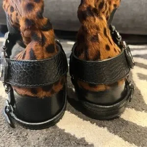 フラットシューズ MiuMiu | Leopard-print calf hair leather lace-up shoes Miu Miu Leopard-Print Calf Hair Leather Lace-Up Shoes